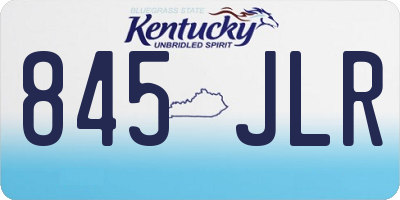 KY license plate 845JLR