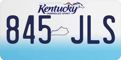 KY license plate 845JLS