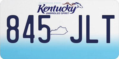 KY license plate 845JLT
