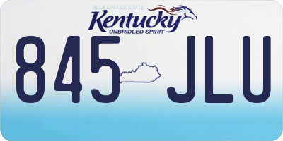 KY license plate 845JLU