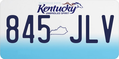 KY license plate 845JLV