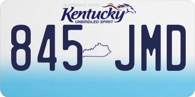 KY license plate 845JMD
