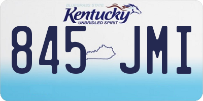 KY license plate 845JMI