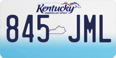 KY license plate 845JML