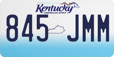 KY license plate 845JMM