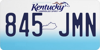 KY license plate 845JMN