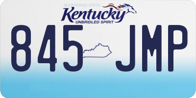 KY license plate 845JMP