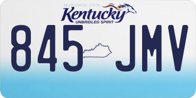 KY license plate 845JMV