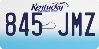 KY license plate 845JMZ