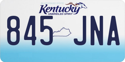KY license plate 845JNA