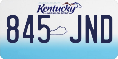 KY license plate 845JND