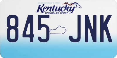 KY license plate 845JNK