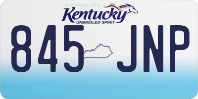 KY license plate 845JNP