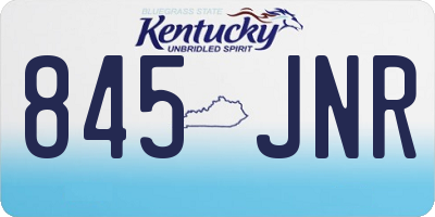 KY license plate 845JNR