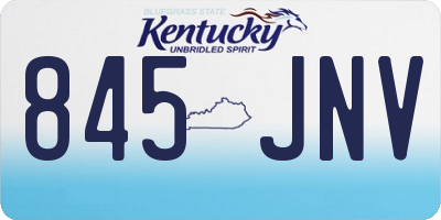 KY license plate 845JNV