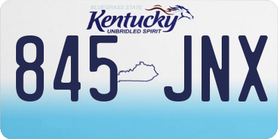 KY license plate 845JNX