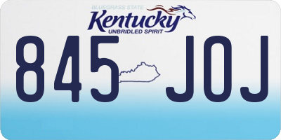 KY license plate 845JOJ