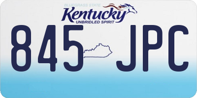 KY license plate 845JPC
