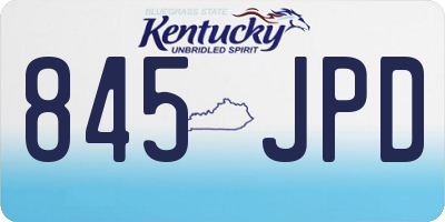 KY license plate 845JPD