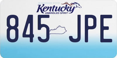 KY license plate 845JPE