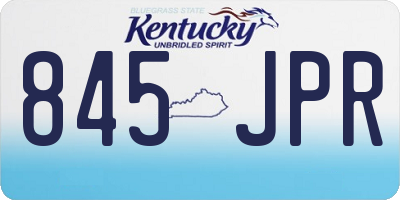 KY license plate 845JPR