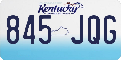 KY license plate 845JQG