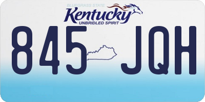 KY license plate 845JQH