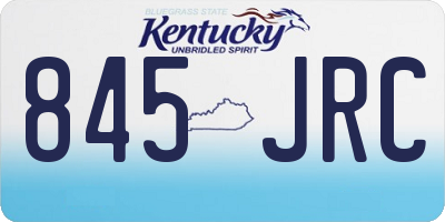 KY license plate 845JRC