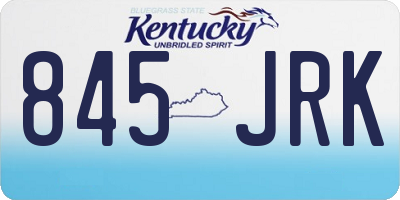 KY license plate 845JRK