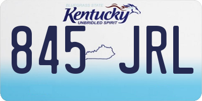 KY license plate 845JRL