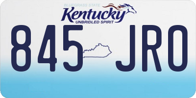 KY license plate 845JRO