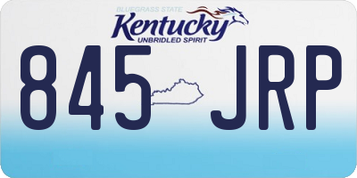 KY license plate 845JRP