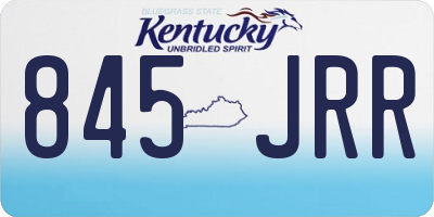 KY license plate 845JRR