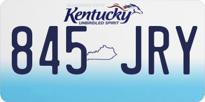 KY license plate 845JRY
