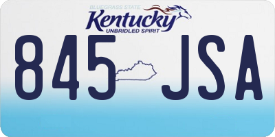 KY license plate 845JSA