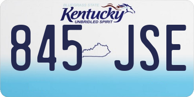 KY license plate 845JSE
