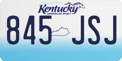 KY license plate 845JSJ