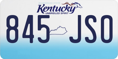 KY license plate 845JSO