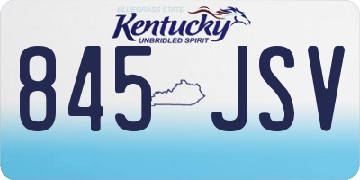 KY license plate 845JSV