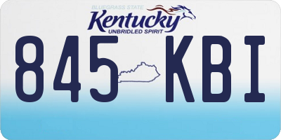 KY license plate 845KBI