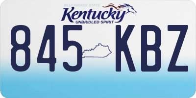 KY license plate 845KBZ