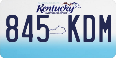 KY license plate 845KDM