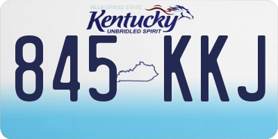 KY license plate 845KKJ