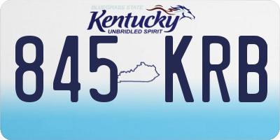 KY license plate 845KRB
