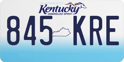 KY license plate 845KRE
