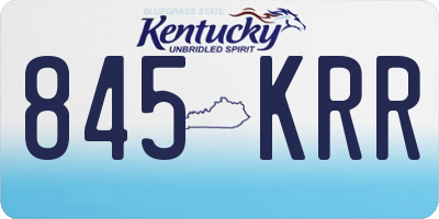 KY license plate 845KRR