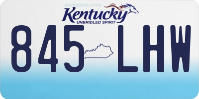 KY license plate 845LHW