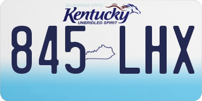 KY license plate 845LHX