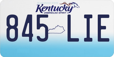 KY license plate 845LIE