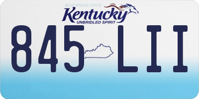 KY license plate 845LII